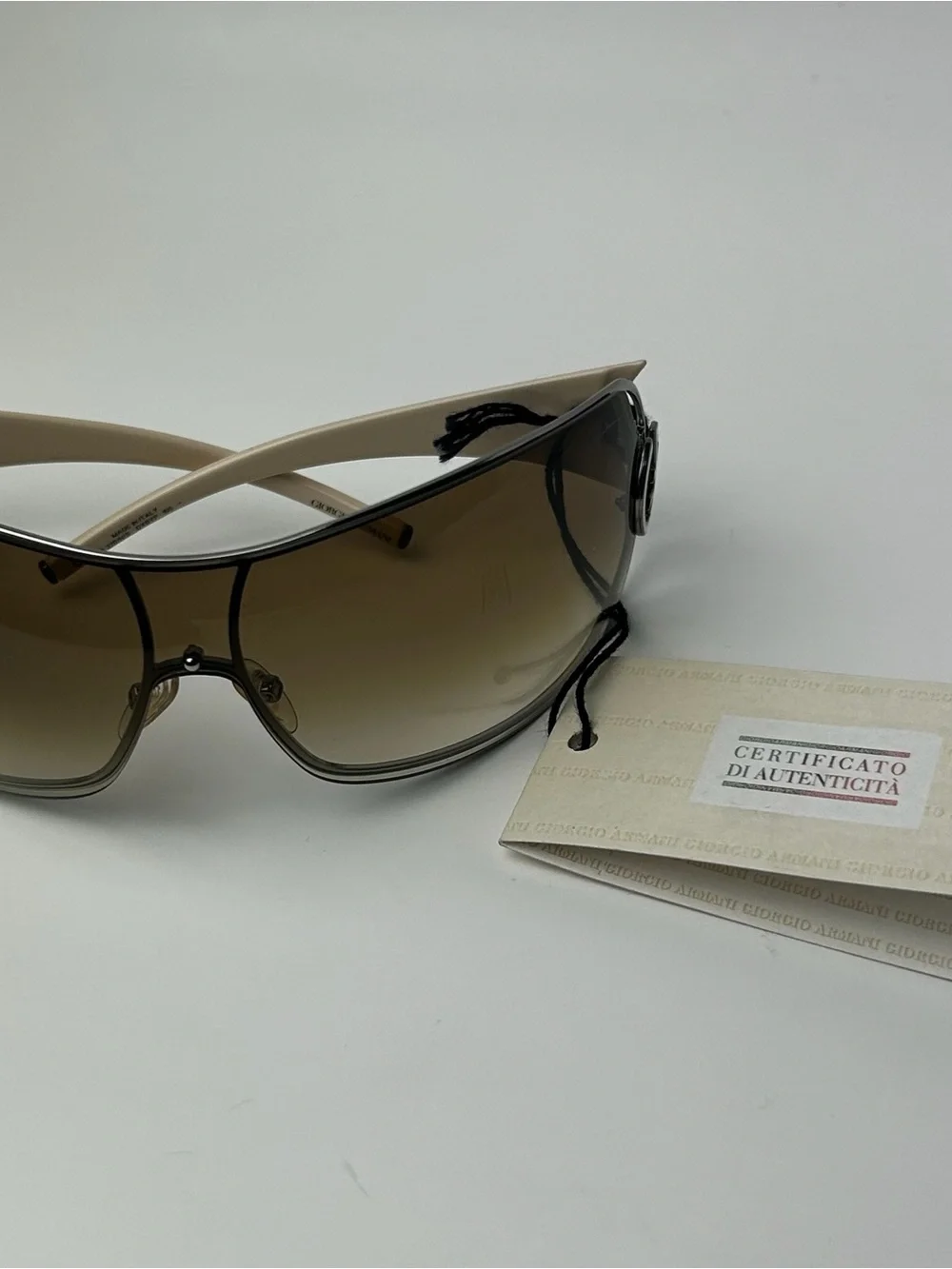 Giorgio Armani Women's Brown Gradient Shield Sunglasses